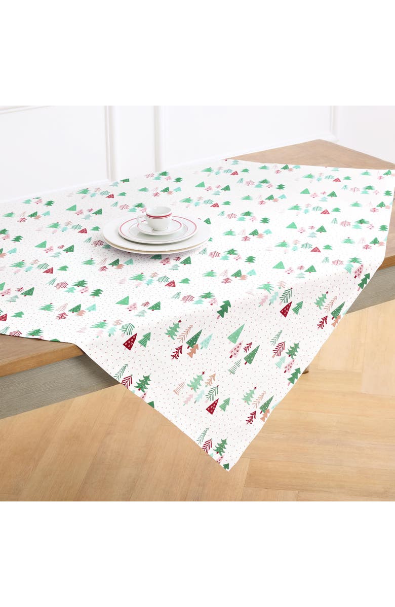 Solino Home Linen Table Throw - Modern Christmas, 52" x 52" Inch, Main, color, Modern Christmas