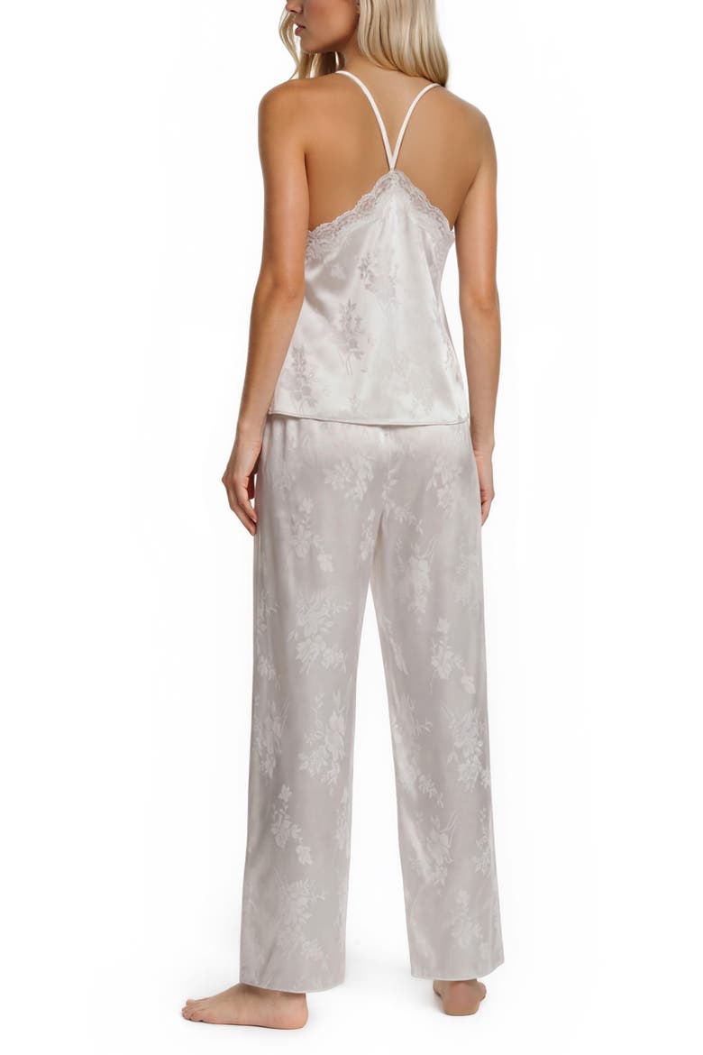 Florence Floral Capri Satin Pajamas, Alternate, color, IVORY