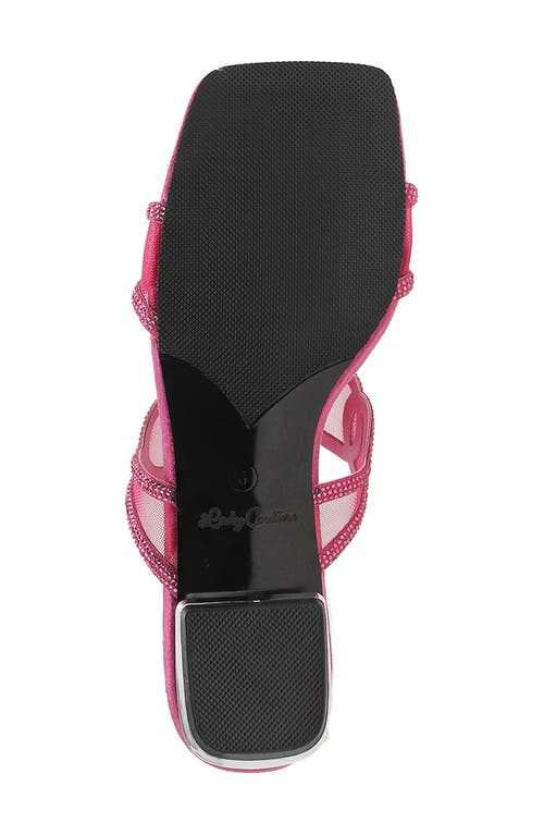 Lady Couture Fab Rhinestone Slide Flat In Pink