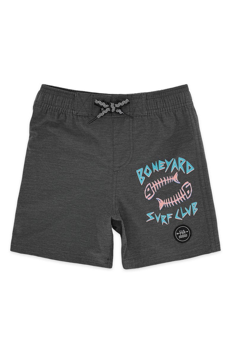 Feather 4 Arrow Kids' Classic Boneyard Club Board Shorts, Main, color, 