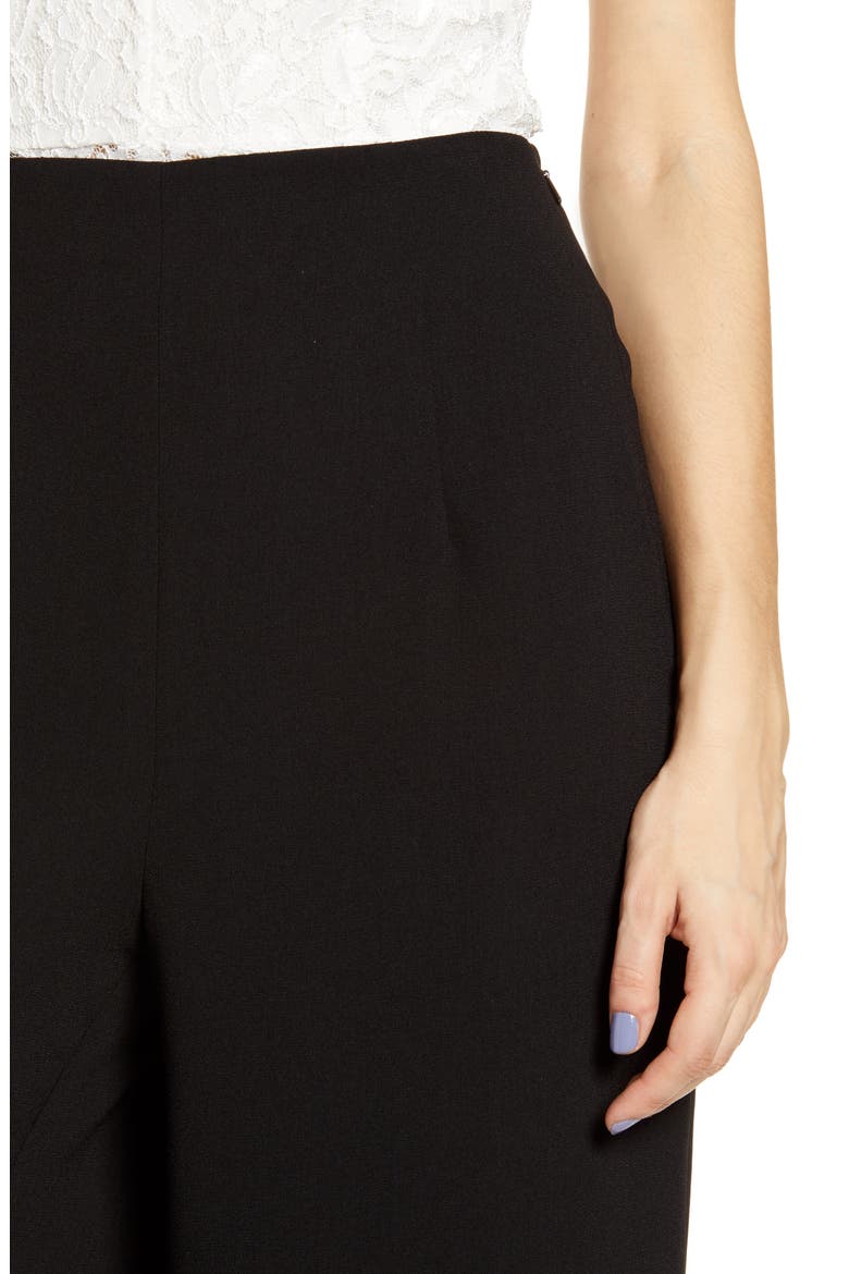 High Waist Wide Leg Pants, Alternate, color, BLACK