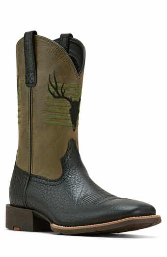 Sport Antlers Leather Western Boot