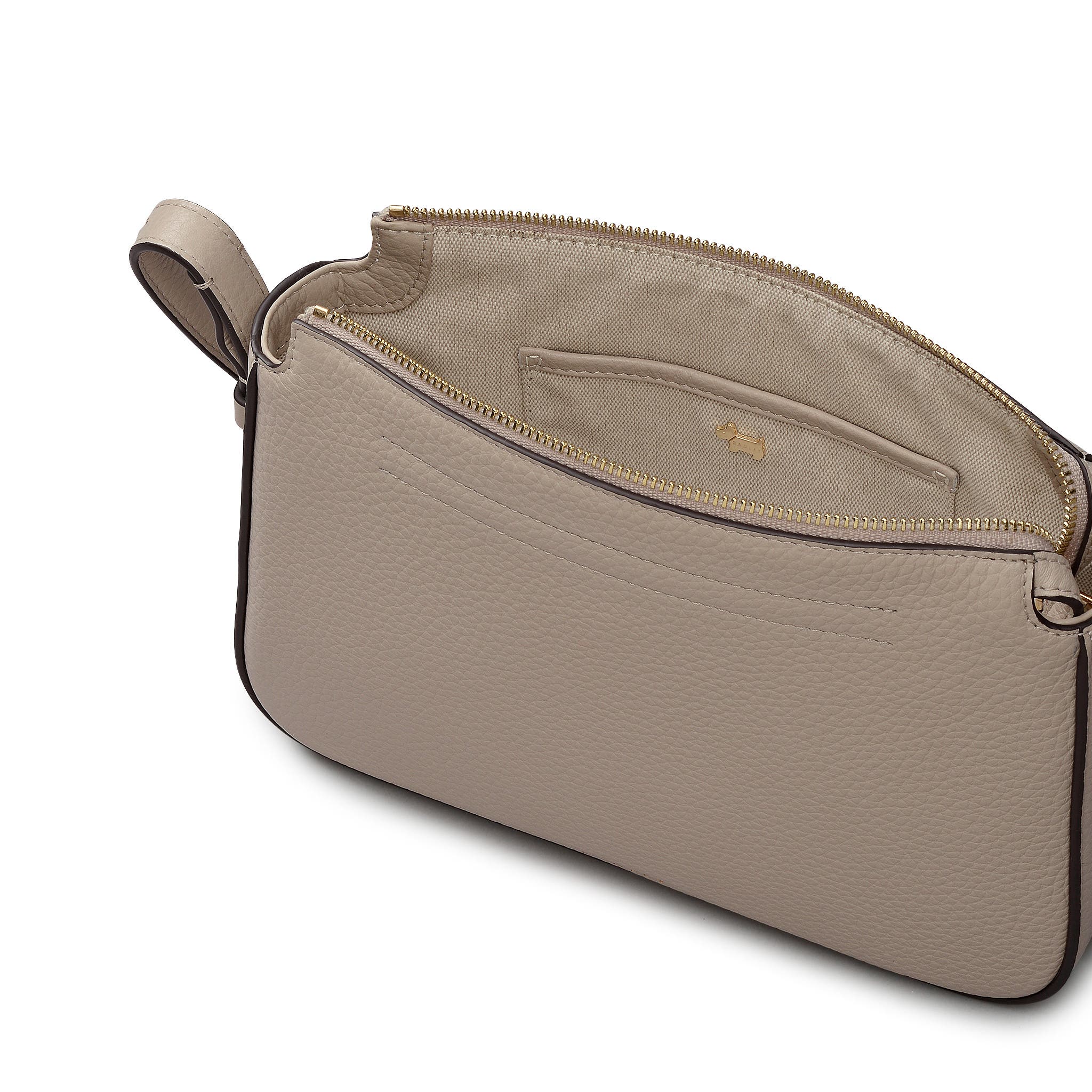 Radley Oak Street Small Ziptop Crossbody Bag, Alternate, color, Porcini