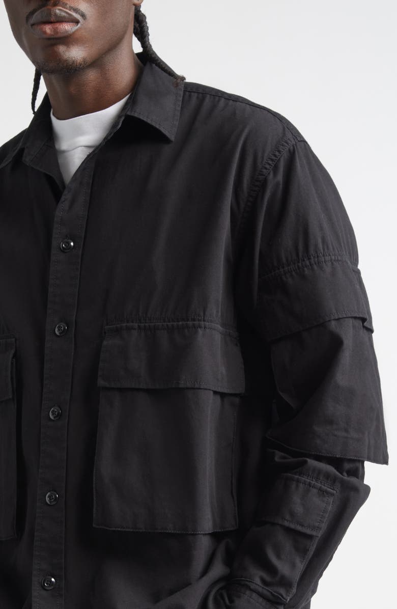 TAKAHIROMIYASHITA TheSoloist. B.D.U Shirt, Alternate, color, Black