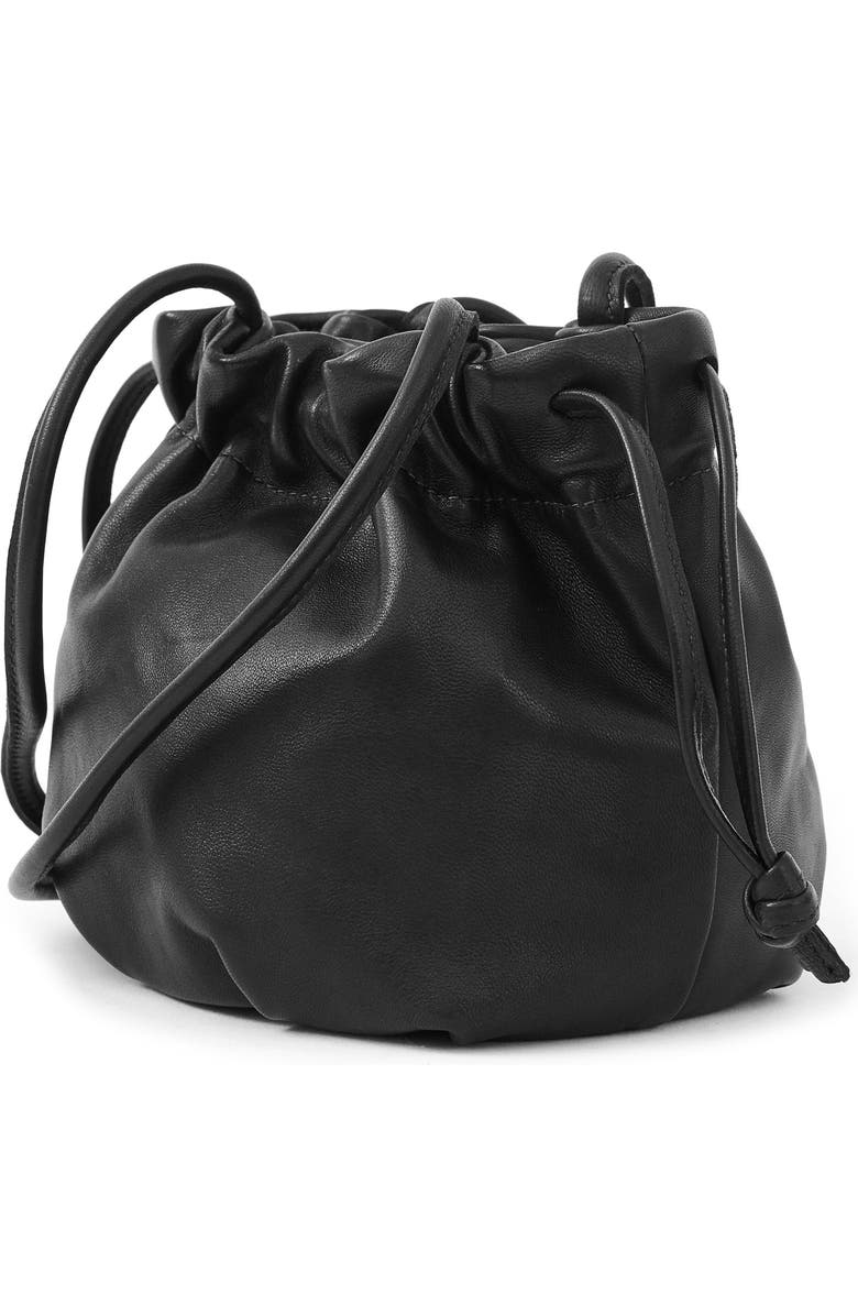 Clare V. Emma Leather Drawstring Bag, Main, color,