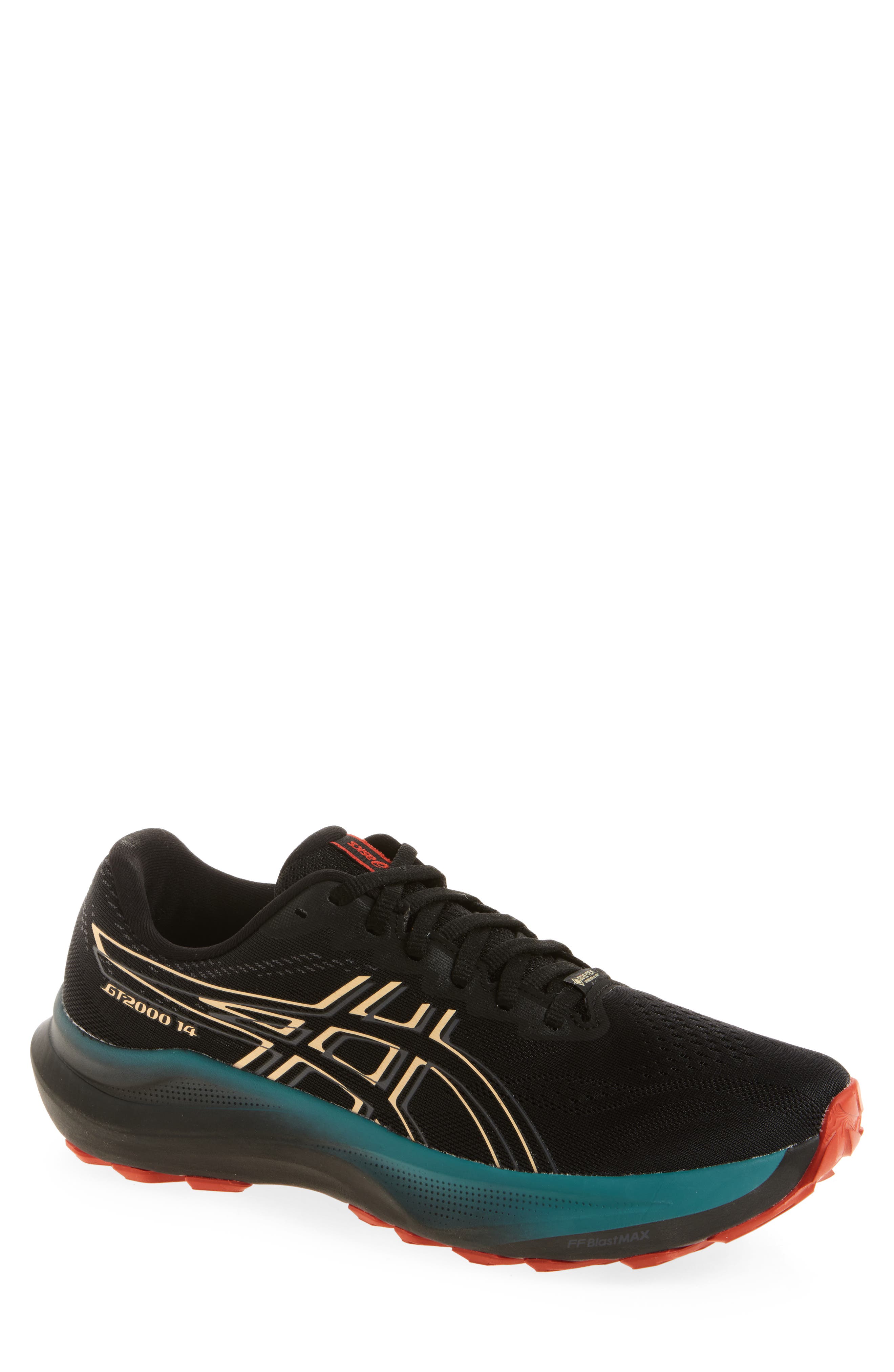 ASICS<sup>®</sup> GT-2000 14 GTX Gore-Tex<sup>®</sup> Waterproof Running Shoe, Main, color, Black/ Apricot Crush