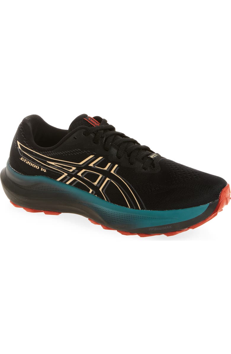 ASICS<sup>®</sup> GT-2000 14 GTX Gore-Tex<sup>®</sup> Waterproof Running Shoe, Main, color, Black/ Apricot Crush