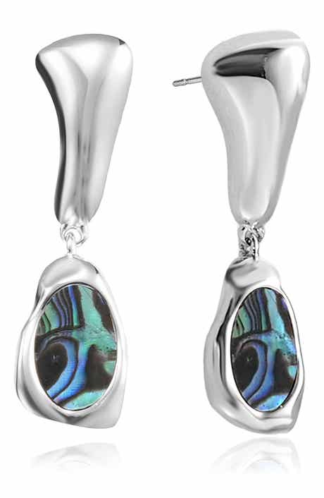Ettika Molten Abalone Drop Earrings
