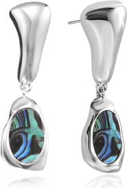 Ettika Molten Abalone Drop Earrings