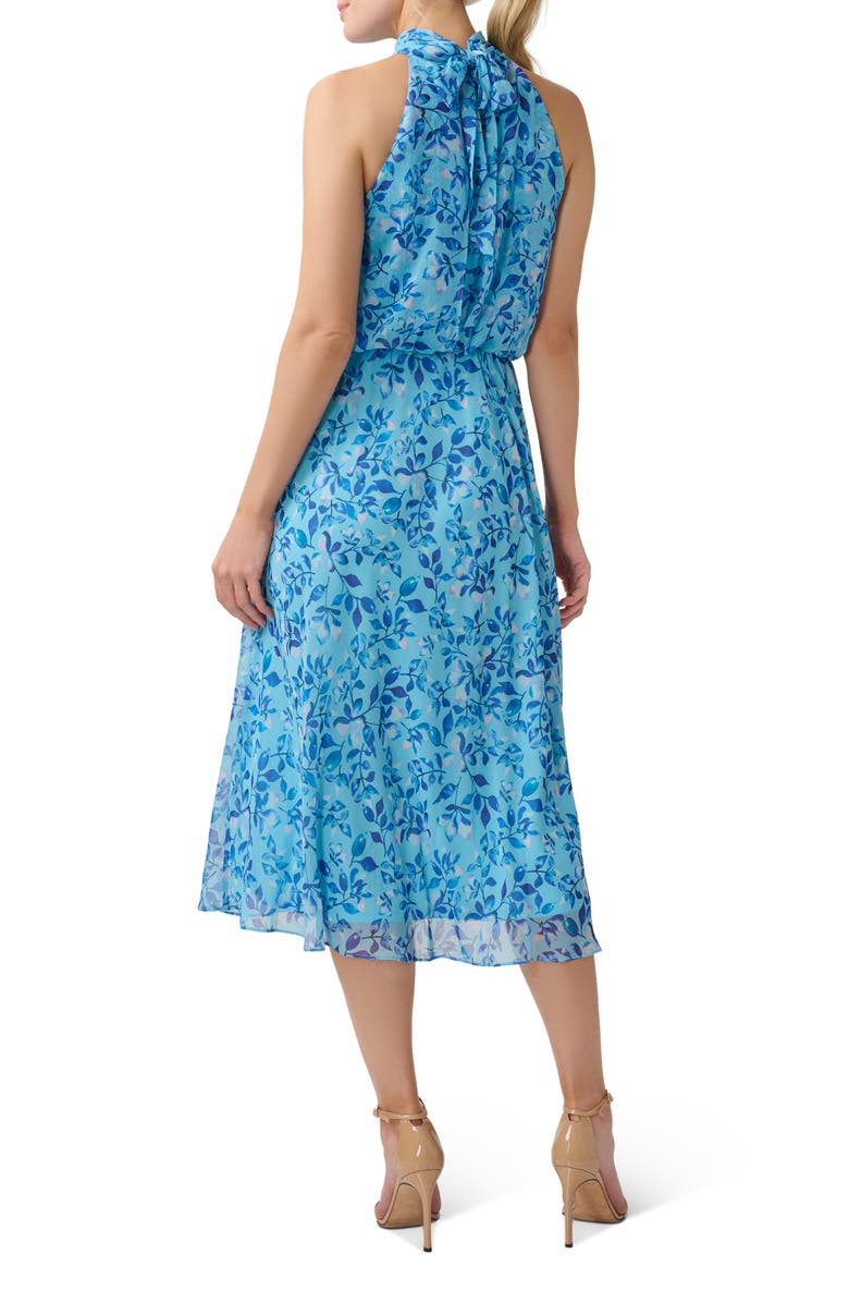 Adrianna Papell Bias Chiffon Blouson Midi Dress, Alternate, color,