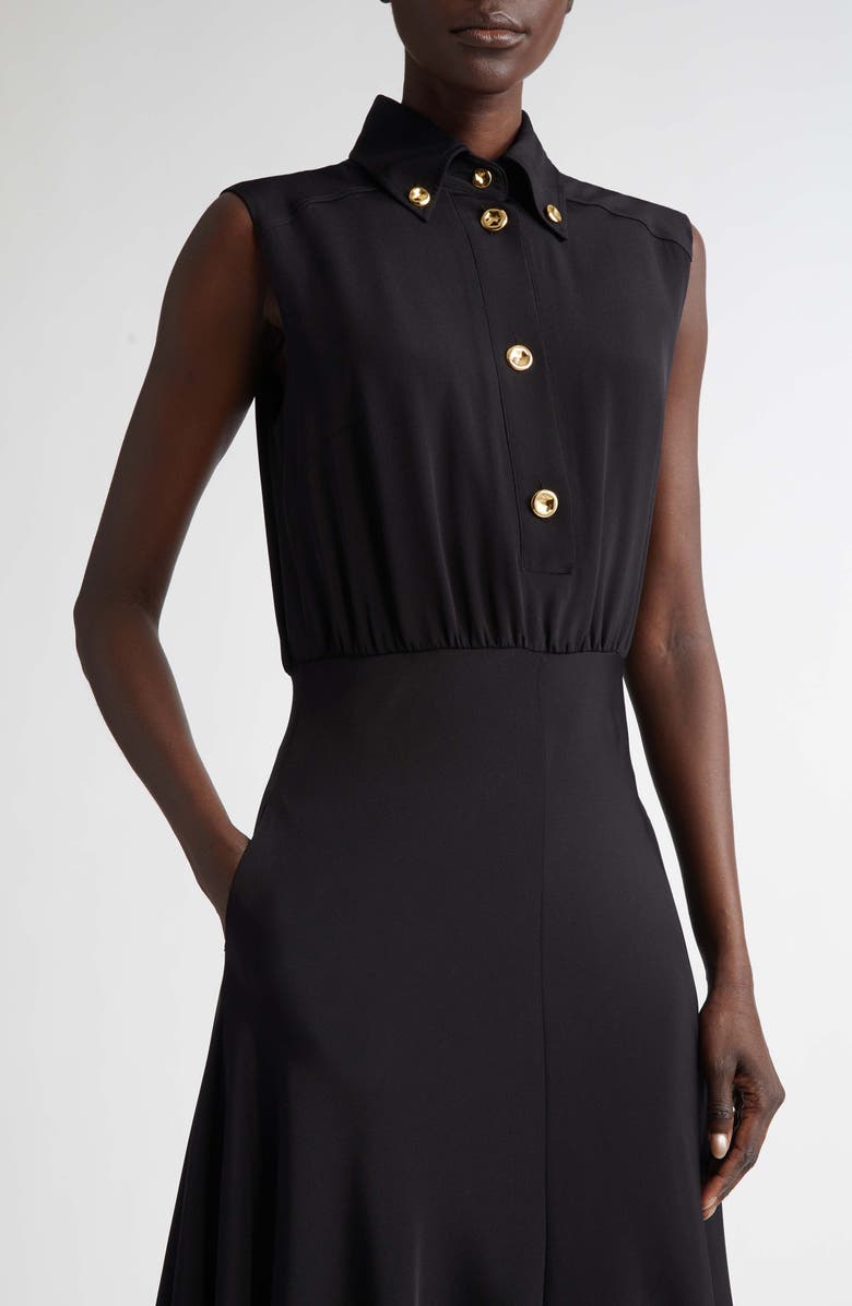 Brandon Maxwell Amara Silk Button-Down Shirtdress, Alternate, color,