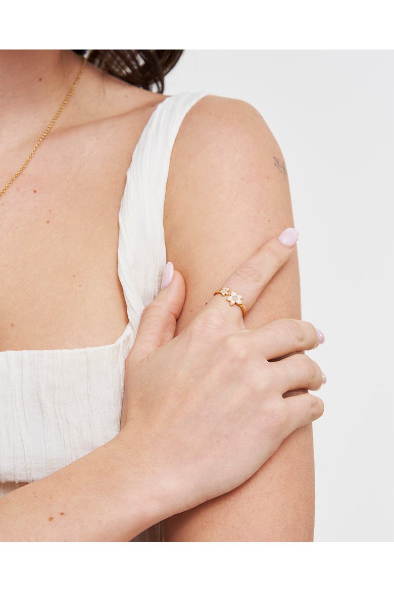 Jasmine & Pearl Ring, Alternate, color, Gold