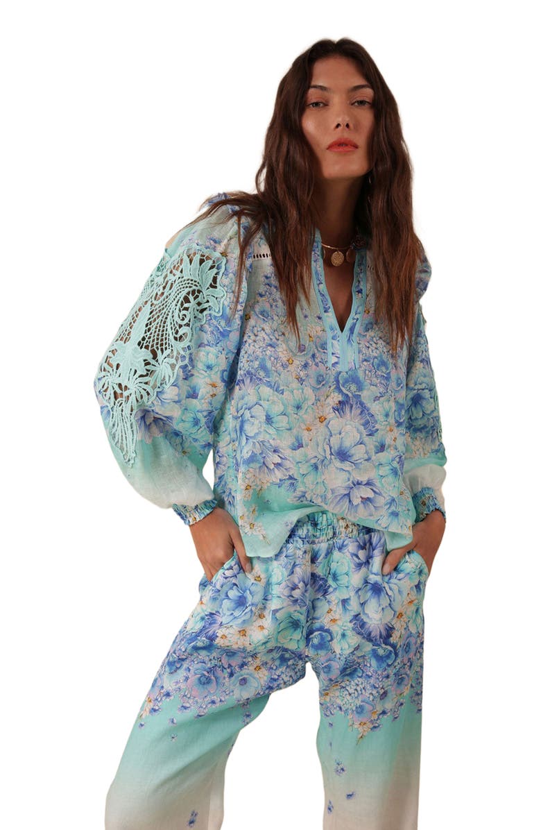 Hale Bob Reese Linen Top, Alternate, color, 