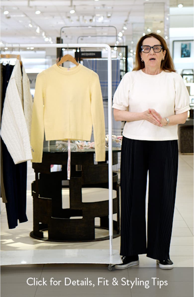 Abbie Lemon Merino Wool & Cashmere Blend Sweater, sales video thumbnail