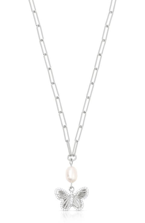 Butterlfy 
Freshwater Pearl Pendant Necklace