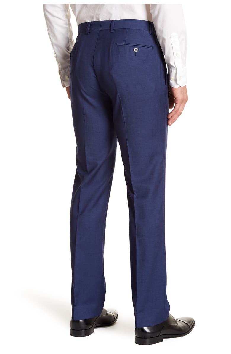 Calvin Klein Solid Bright Blue Wool Suit Separates Pants, Alternate, color, Blue