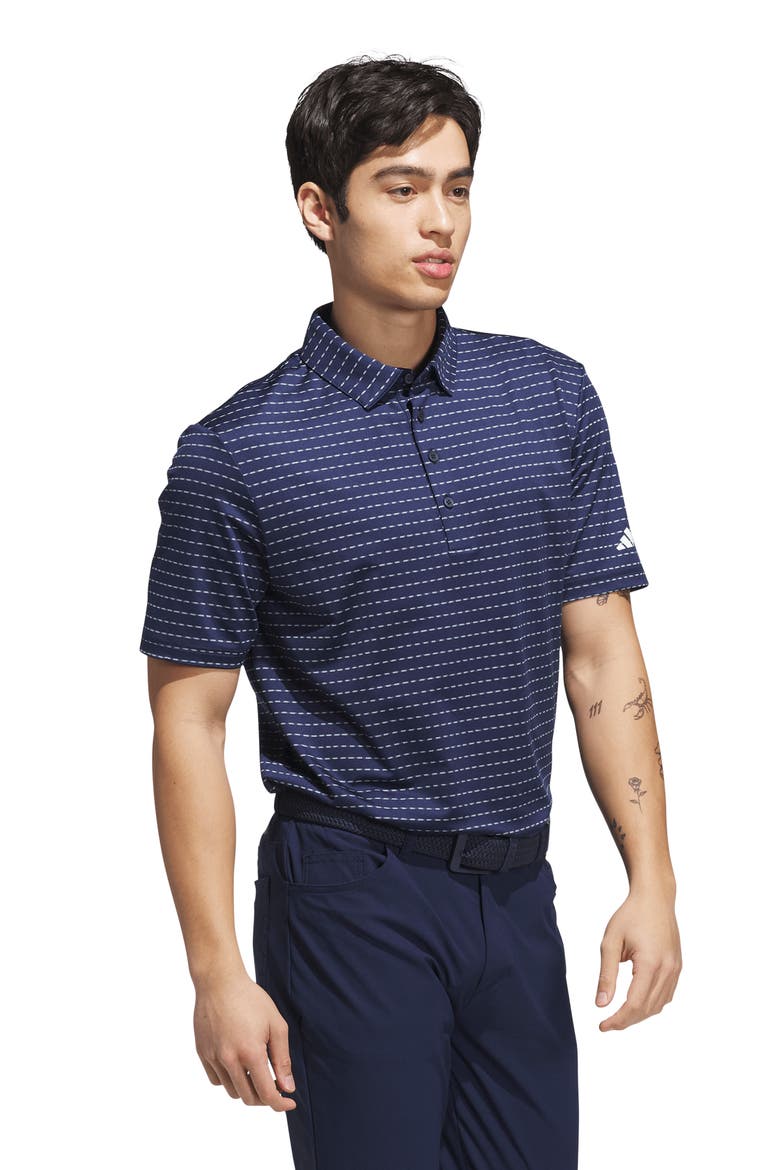 Ultimate Dash Stripe Performance Polo, Alternate, color, COLLEGIATE NAVY/ WHITE