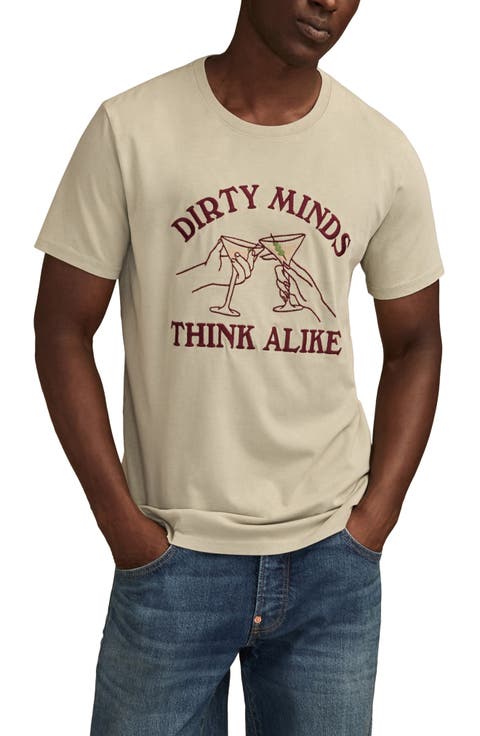 Dirty Martinis Embroidered Cotton T-Shirt