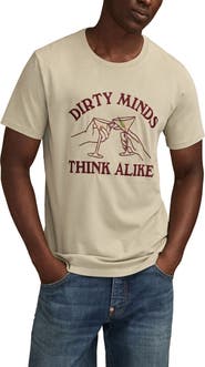 Lucky Brand Dirty Martinis Embroidered Cotton T-Shirt