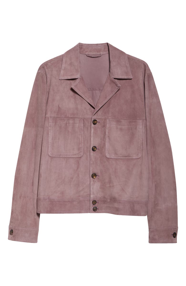 Eleventy Leather Utility Jacket, Alternate, color, Berry