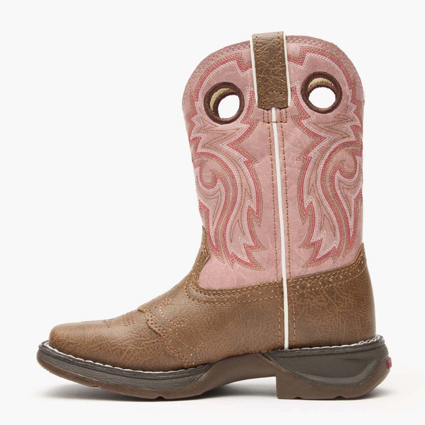 DURANGO Lil' Little Kids' Western Boot, Alternate, color, Tan And Pink