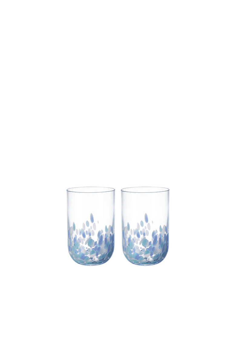 Like Confetti Aqua Highball / Tumbler Pair, Main, color, Blue Green