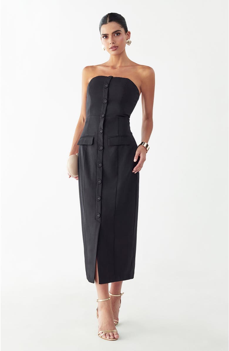 WILLA Vale Midi Dress, Alternate, color, Black