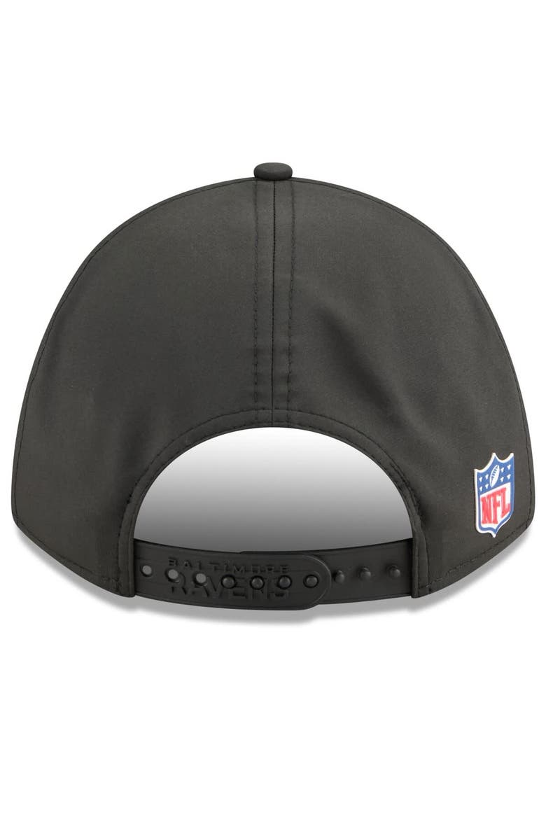 Men's New Era Black Baltimore Ravens 2025 Sideline  M-Crown 9FORTY Adjustable Hat, Alternate, color, Black