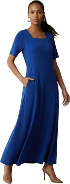 Jessica London Square Neck Maxi Dress