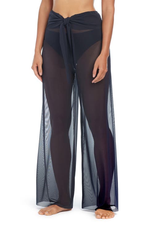 Be Transparent Tie Front Cover-Up Pants