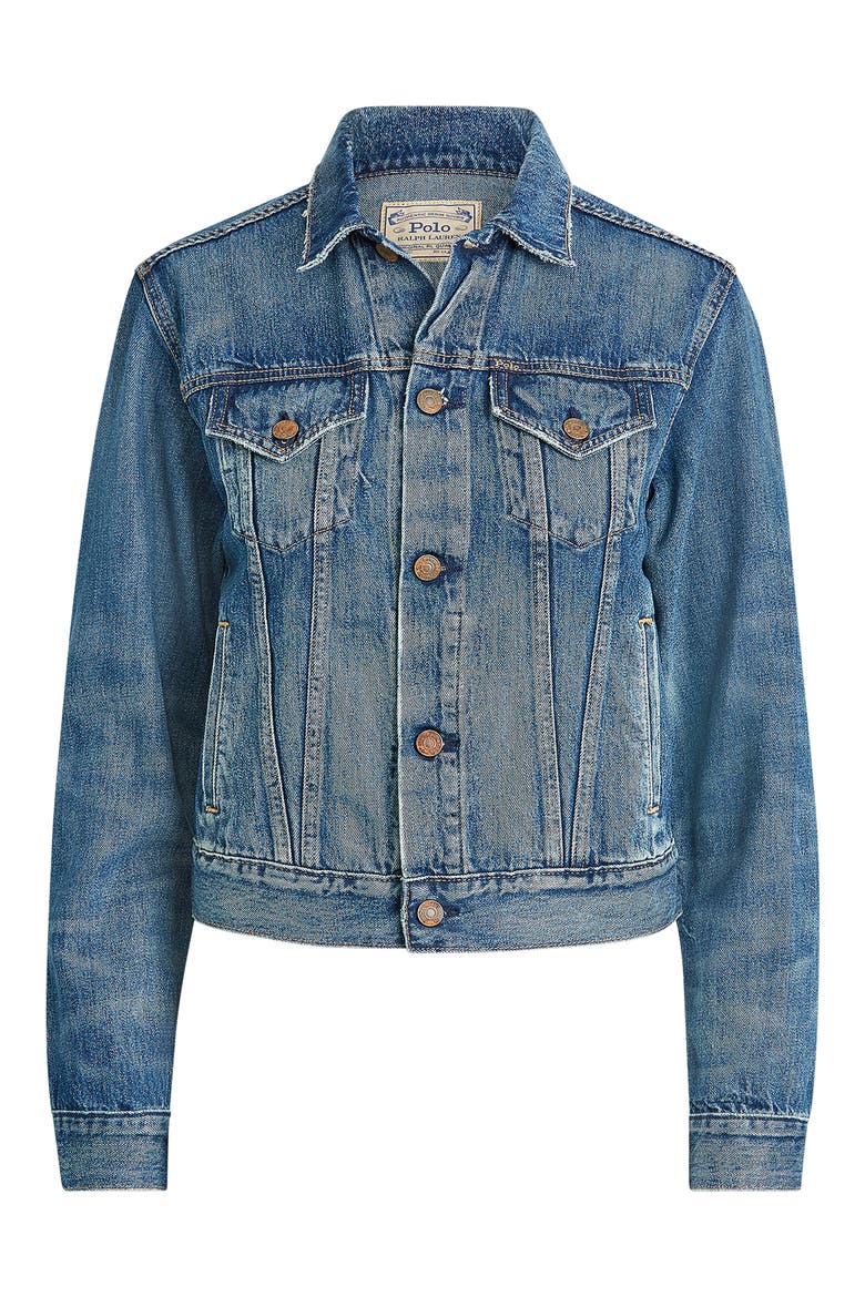 Denim Trucker Jacket, Alternate, color, INDIGO BLUE