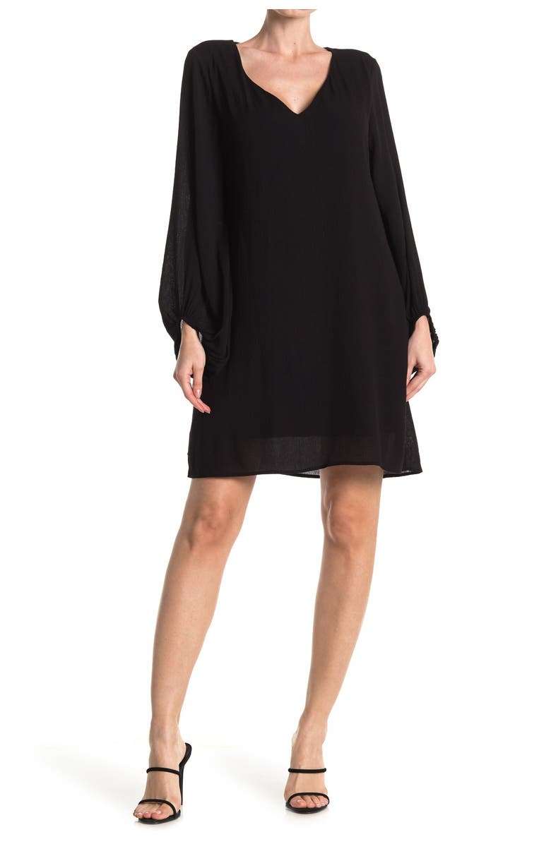 VANITY ROOM Floral Balloon Sleeve Shift Dress, Alternate, color, 