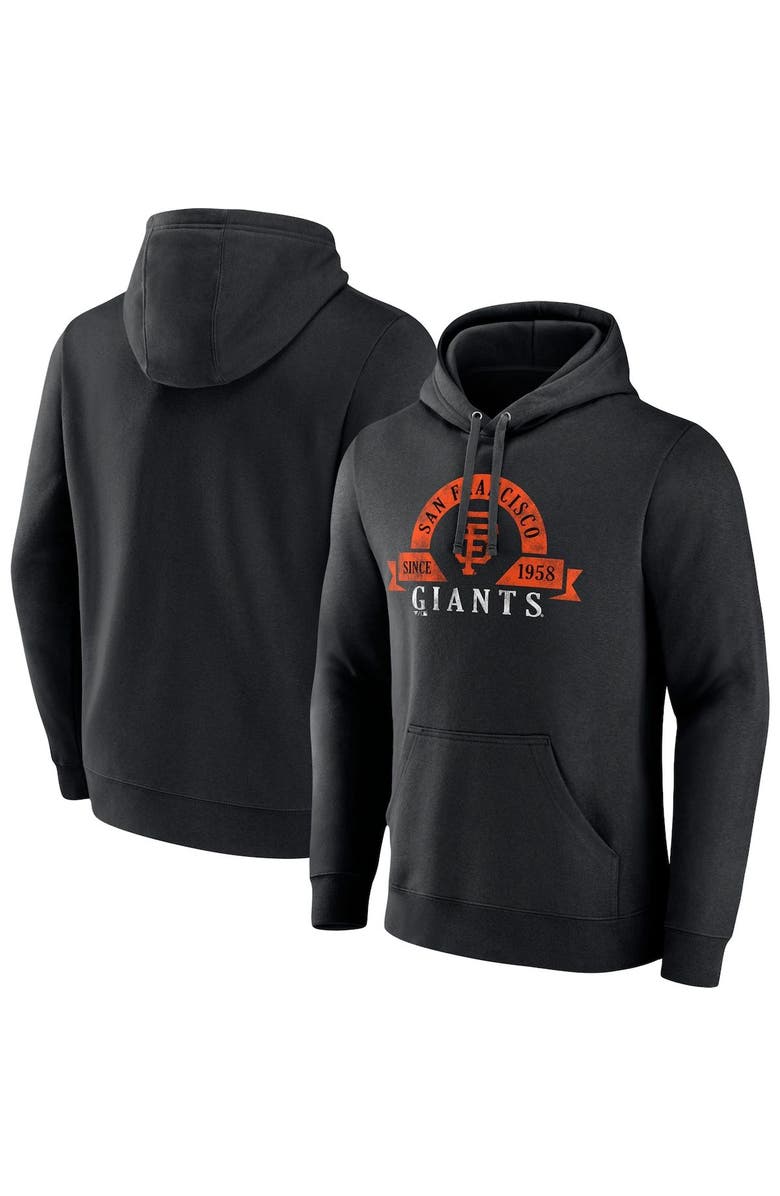 FANATICS Men's Fanatics Branded Black San Francisco Giants Big & Tall Utility Pullover Hoodie, Main, color, 