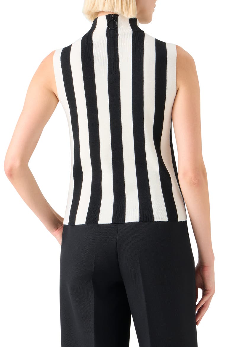 Stripe Virgin Wool Knit Tank, Alternate, color, BLACK-CREAM