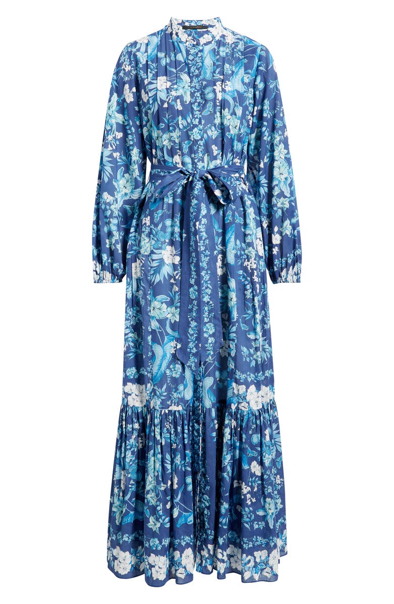 KOBI HALPERIN Zariah Print Long Sleeve Shirtdress, Alternate, color, Indigo Multi