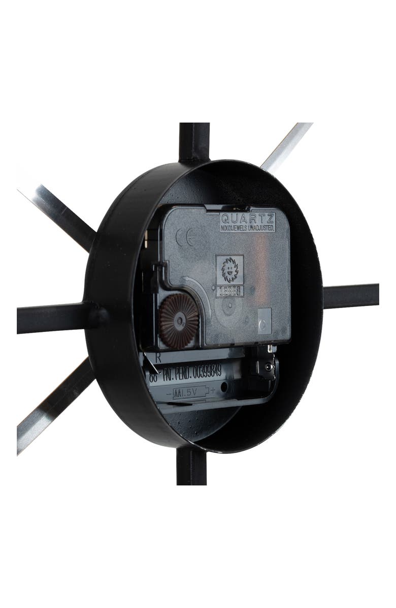 SORBUS Black Wall Clock, Alternate, color, Black