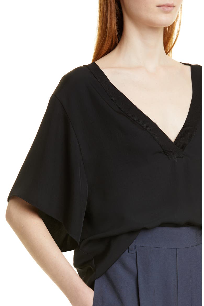 V-Neck T-Shirt, Alternate, color, BLACK