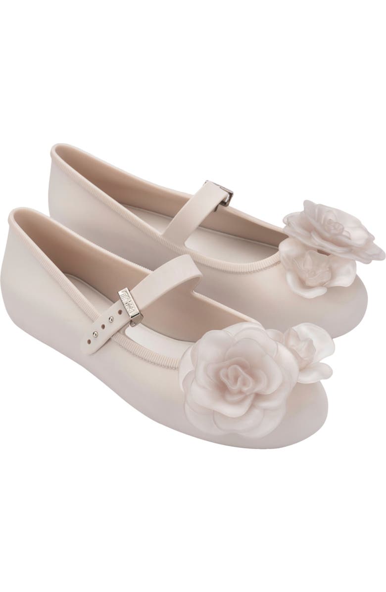 Melissa Soft Ballerina Petals Mary Jane Flat, Main, color, Beige