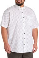 Harbor Bay by DXL Big & Tall Easy-Care Dot Print Sport Shirt