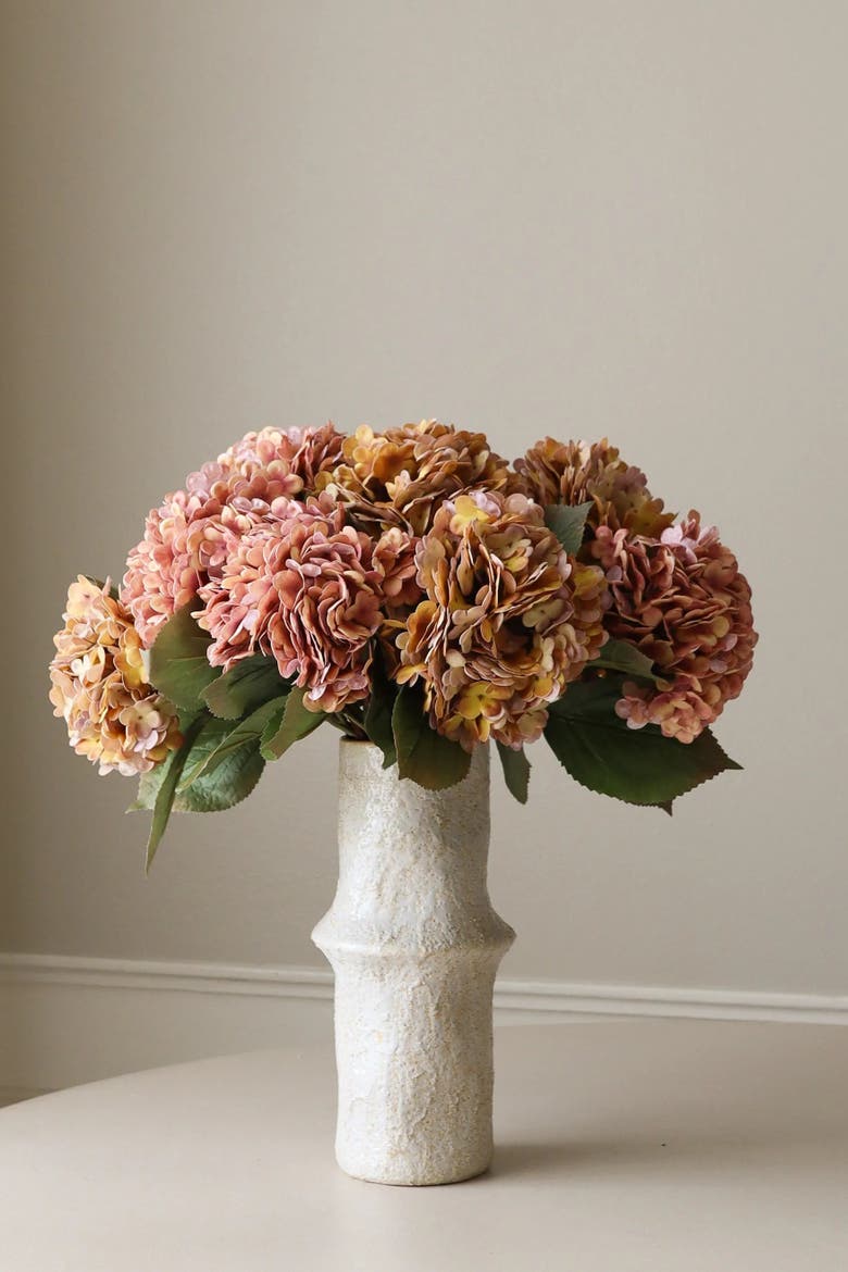 Seasonal Hydrangea Bouquet, Alternate, color, Orange