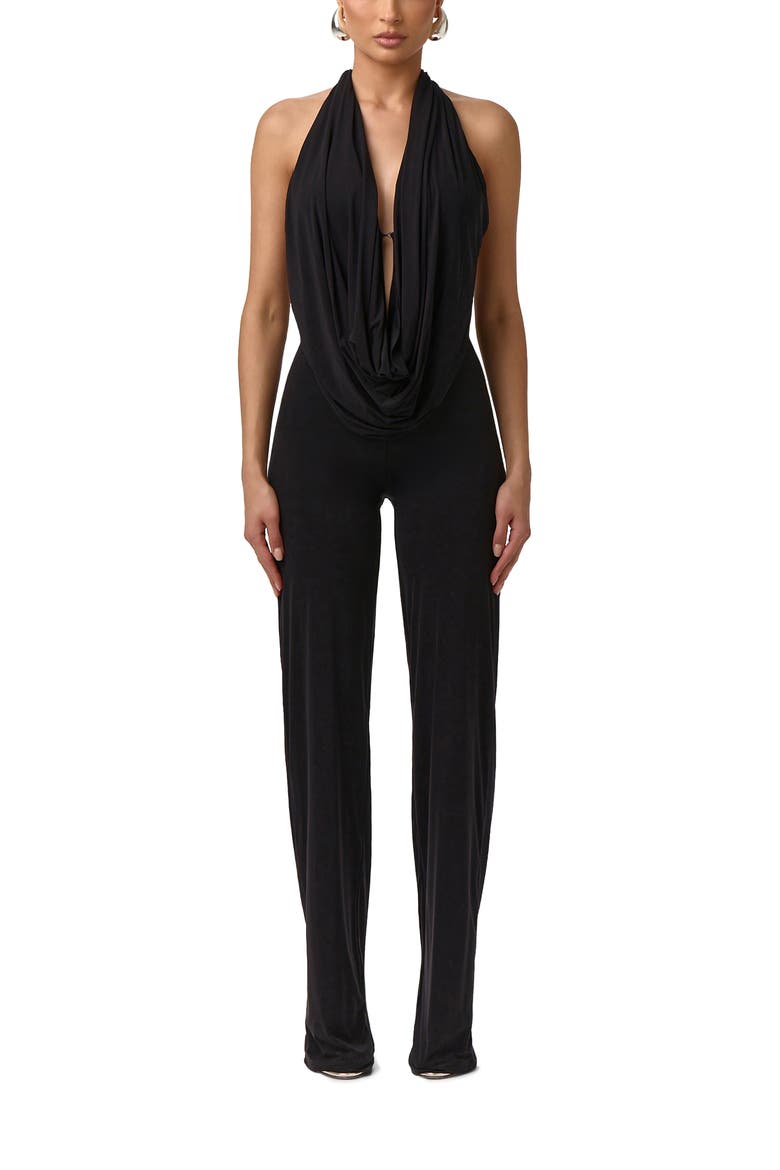 Naked Halter Jumpsuit, Main, color, BLACK
