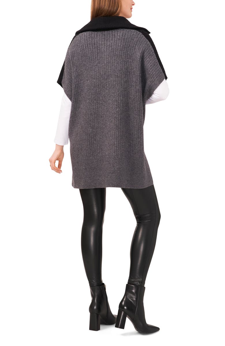 Vince Camuto Rib Front Zip Cardigan, Alternate, color,