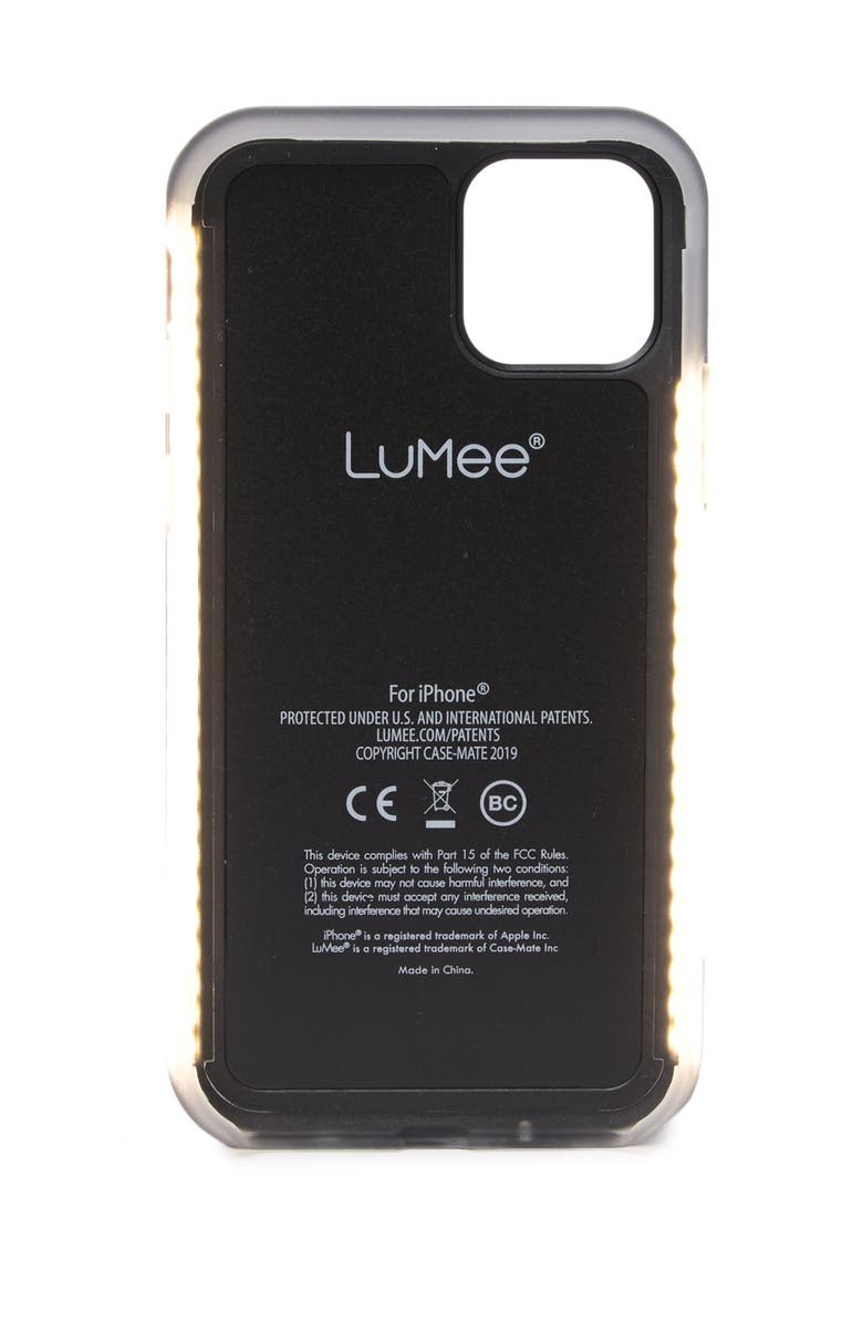 Case-Mate<sup>®</sup> iPhone 11 Pro/XS/X LuMee Duo Case - Metallic Marble & Black Rose Gold-Tone, Main, color,