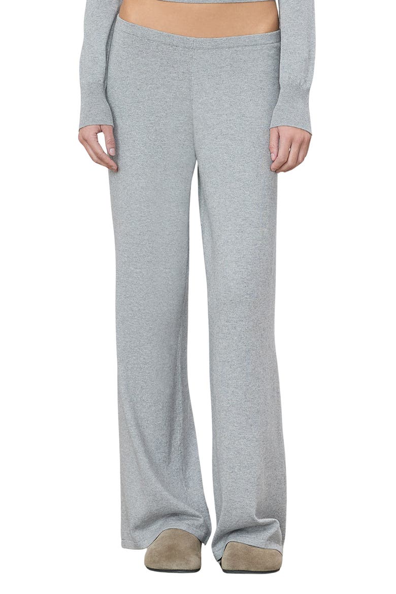 Wide Leg Cotton and Cashmere Lounge Pants, Main, color, GREY