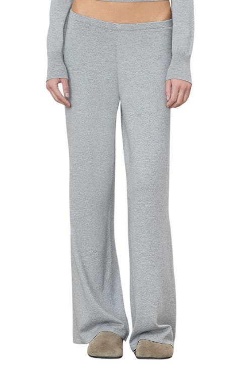 Wide Leg Cotton and Cashmere Lounge Pants