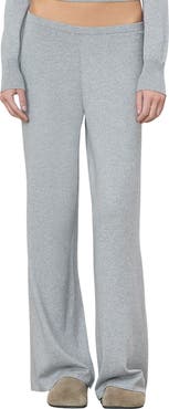 ETERNE Wide Leg Cotton and Cashmere Lounge Pants