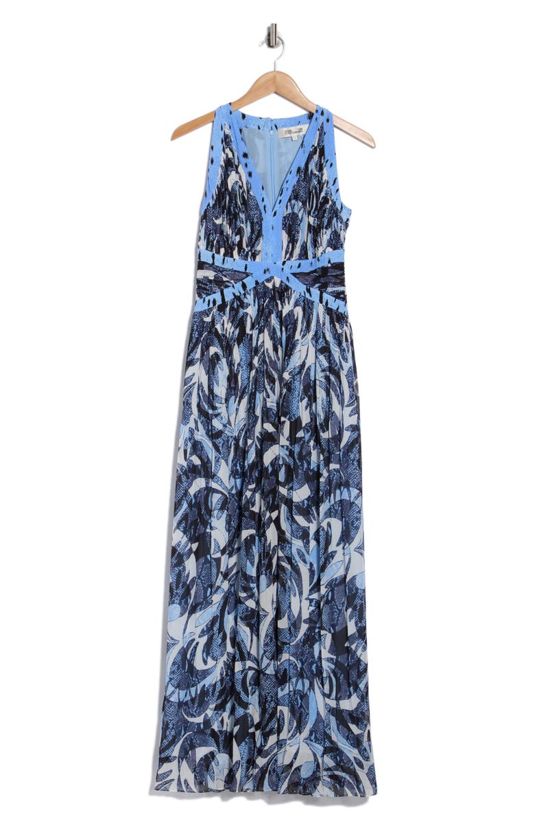 DVF Levada Sleeveless Maxi Dress, Alternate, color, Serpant Dance Large