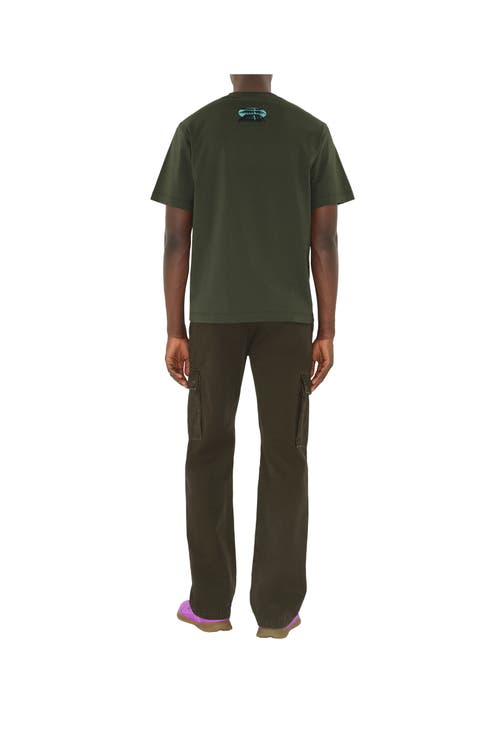 Burberry Cotton Cargo Trousers Brown In Green