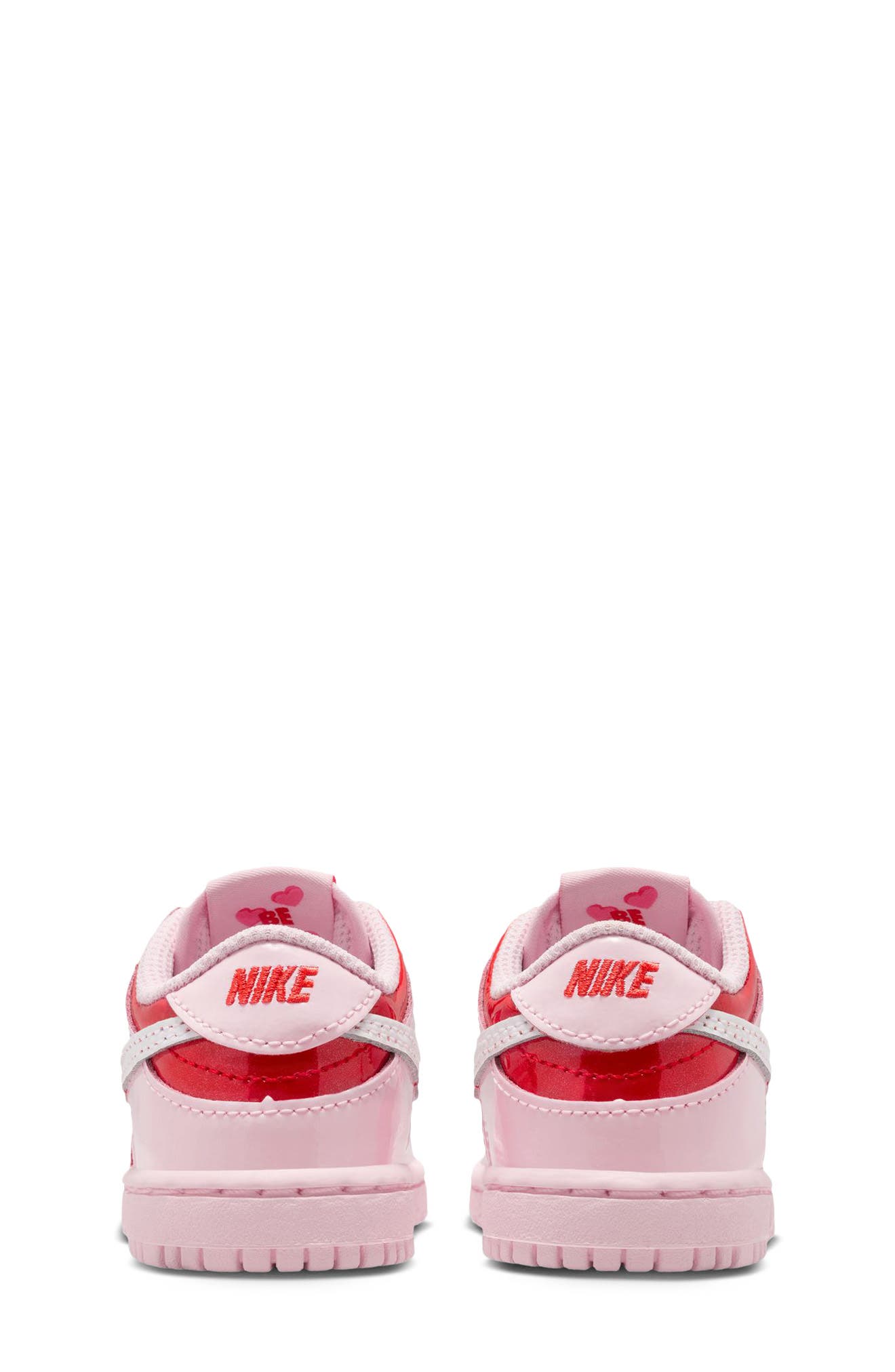 Nike Kids' Dunk Low Basketball Sneaker, Alternate, color, Pink Foam/White