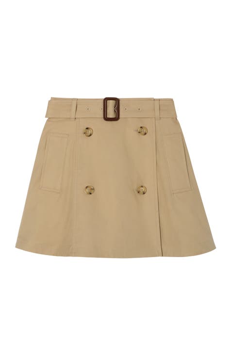 Cotton Trench Skirt